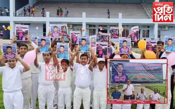 ক্ৰিকেটাৰ ৰিয়ান পৰাগলৈ অভিনন্দন বঢ়মপুৰ ক্ৰীড়া সন্থাৰ...