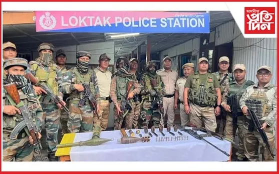 মণিপুৰত বুজণ পৰিমাণৰ‌ অবৈধ মাৰণাস্ত্ৰ জব্দ