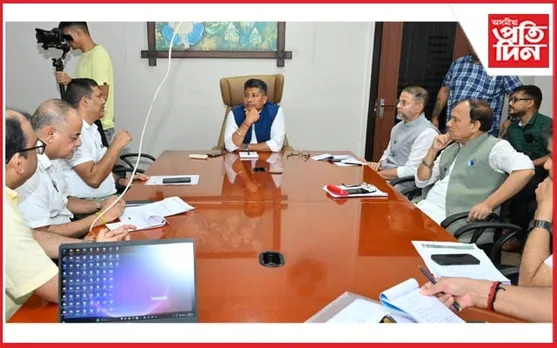 কলাজল নৈৰ আৰু দৰং জিলাৰ বান-খহনীয়া  সমাধানৰ বাবে বিশেষজ্ঞৰে বৈঠক মন্ত্ৰী পীযুষ হাজৰীকাৰ