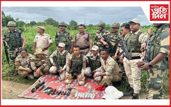 মণিপুৰত বুজন সংখ্যক অবৈধ মাৰণাস্ত্ৰ আৰু বিস্ফোৰক উদ্ধাৰ