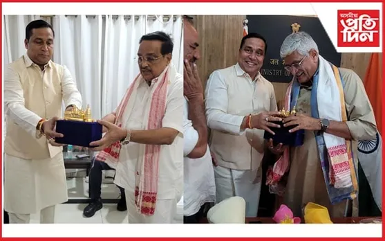 দুই কেন্দ্ৰীয় মন্ত্ৰীক শুভেচ্ছা জনালে জয়ন্ত মল্ল বৰুৱাই... 