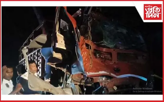 কাজিৰঙাত তেলৰ টেংকাৰ দুৰ্ঘটনাগ্ৰস্তঃ আহত চালক