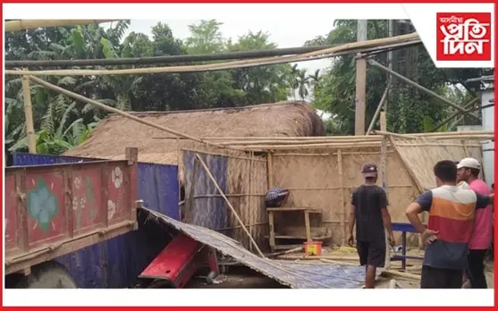 সোনাৰী চাপৰিত বোৱাৰী মৃত্যুৰ পাছত উৎখাত অভিযুক্ত ভদ্ৰ দম্পত্তিৰ ঘৰ 