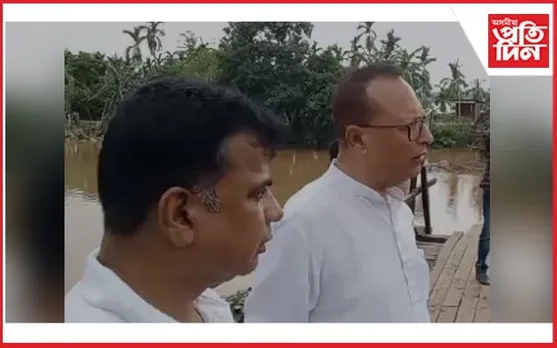 কচুৱাৰ ৰমনিপথাৰ কাঠৰ দলং পৰিদৰ্শন সাংসদ প্ৰদ্যুৎ বৰদলৈৰ