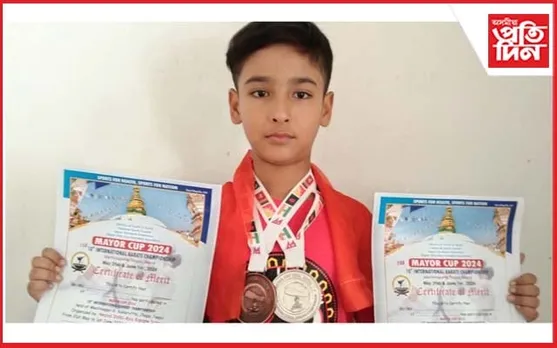 আন্তঃৰাষ্ট্ৰীয় প্ৰেক্ষাপটত উজলিল নগাঁৱৰ ছাত্ৰ প্ৰজ্ঞাত জ্যোতি শইকীয়া