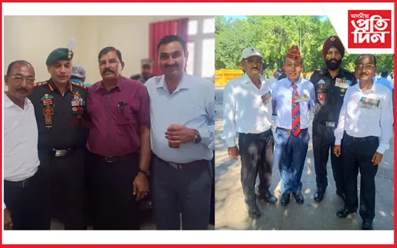 টৌভঙাত কাৰ্গিল যোদ্ধা ডম্বৰ বাহাদুৰ সন্যাসীক সম্বৰ্ধনা
