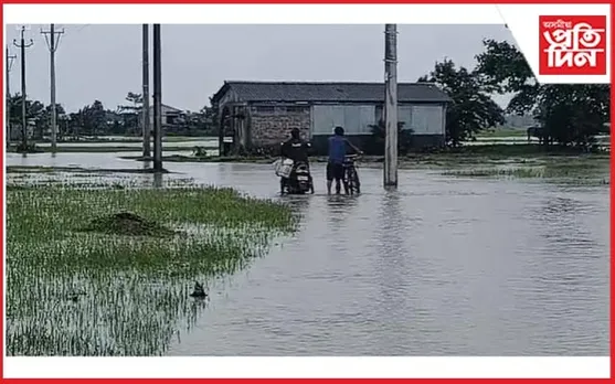 ডিমৌ-ঘগৰাৰ বানত বুৰিল ভৈৰৱপুৰৰ গ্ৰামাঞ্চল...
