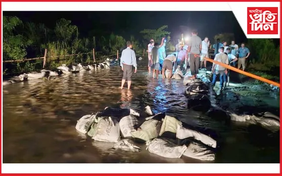 গোগামুখ-ঘিলামৰা ৰাজ্যিক ঘাইপথৰ বান ক্ষতিগ্ৰস্ত অংশ মেৰামতি