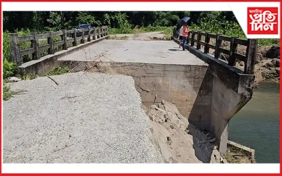 মৰাভূৰ নৈৰ গৰাখহনীয়াৰ কবলত চিদলী ৰাজহচক্ৰঃ ব্যাহত যাতায়ত ব্যৱস্থা