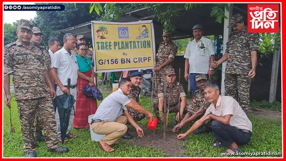 চিৰাঙৰ বেংতলত চিআৰপিএফ ৰ উদ্যোগত গছপুলি ৰোপণ কাৰ্য্যসূচী