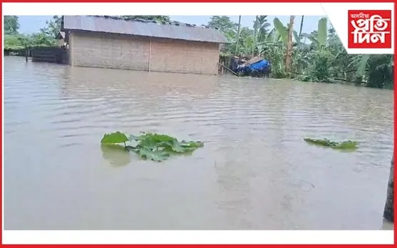 নগাঁৱৰ ১৫ খনৰো অধিক গাঁও বানপানীৰ কবলত...