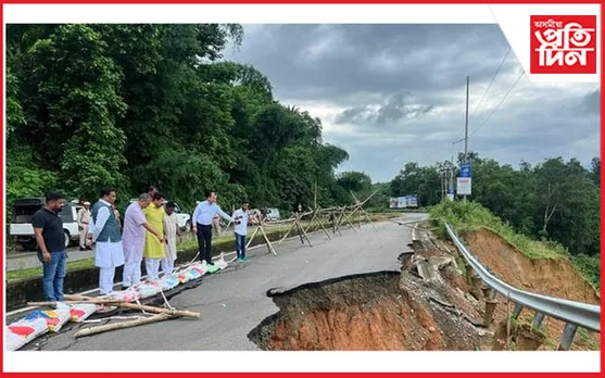 বৰাকত উপস্থিত মন্ত্ৰী জয়ন্ত মল্লবৰুৱা : বুজ ল'লে বান পৰিস্থিতিৰ