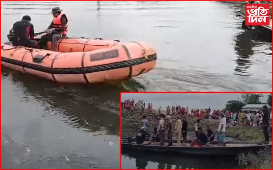 গৌৰীপুৰৰ গদাধৰ নদীত নাও দুৰ্ঘটনা: পিতৃৰ মৃতদেহ উদ্ধাৰ, সন্ধানহীন পুত্ৰ 