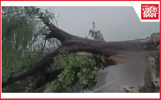 কোকৰাঝাৰত প্ৰচণ্ড ধুমুহা -বৰষুণ