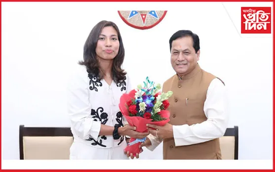 কেন্দ্ৰীয় মন্ত্ৰী সৰ্বানন্দ সোণোৱালৰ দিল্লীৰ বাসভৱনত লাভলীনা বৰগোহাঁইক সম্বৰ্ধনা
