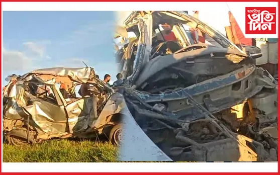 এটা ভয়ংকৰ দুৰ্ঘটনা ; ৰে'ল আৰু আই টেন বাহনৰ সংঘৰ্ষ