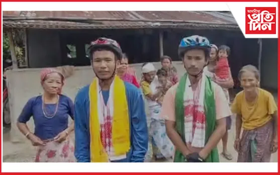 জামুগুৰিহাটৰ দুই যুৱকৰ চাইকেল চলাই কেদাৰনাথ যাত্ৰা...