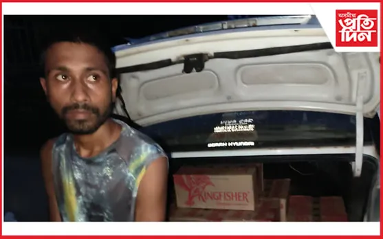 মেৰাপানীত বিলাতী সুৰাসহ এজনক আটক