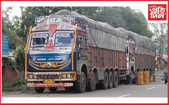 আমগুৰিত ট্ৰাকসহ ২ কোটিৰো অধিক টকাৰ চোৰাং চুপাৰি জব্দ