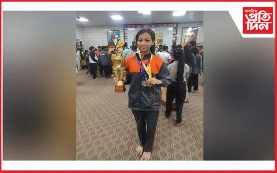 ৰাষ্ট্ৰীয় পৰ্যায়ত সোণৰ পদক লাভ আমোলাপট্টিৰ কৃষ্টি কন্যাৰ...