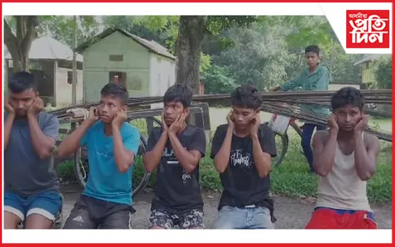 বঢ়মপুৰত ৰাইজৰ ৰোষত ৫ চোৰ