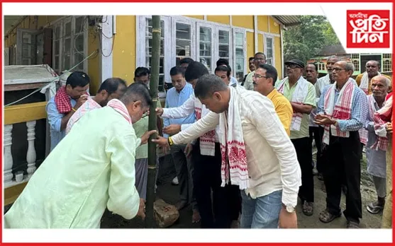 ৭৮ সংখ্যক পলাশবাৰী ৰাস মহোৎসৱৰ লাইখুঁটা স্থাপন...