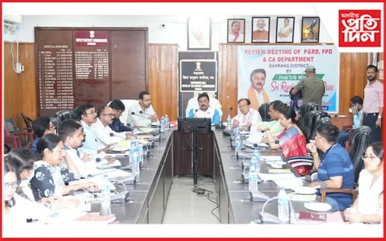 আচঁনিৰ ৰূপায়নৰ অগ্ৰগতিৰ পৰ্যালোচনা  মন্ত্ৰী ৰণজিৎ কুমাৰ দাসৰ...