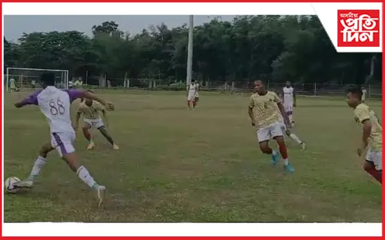 চামতাত ৪৫ সংখ্যক নৰোৰাম বৰ্মন ফুটবল আৰম্ভ : অসম পুলিচ ব্লুজ দলৰ ছেমি ফাইনেলত প্ৰৱেশ