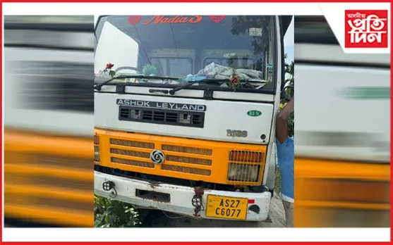 ৰৌতাত অবৈধভাৱে শিল-বালি কঢ়িওৱা ডাম্পাৰ জব্দ...