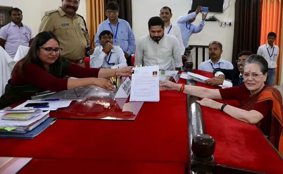 ৰায়বৰেলীত ছোনিয়া গান্ধীৰ মনোনয়ন দাখিল