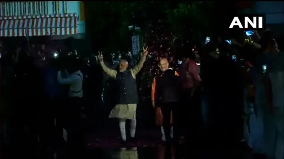 দিল্লীৰ বিজেপি কাৰ্যালয়ত প্ৰধানমন্ত্ৰী, অমিত শ্বাহৰ বিজয় উৎসৱ, VIDEO