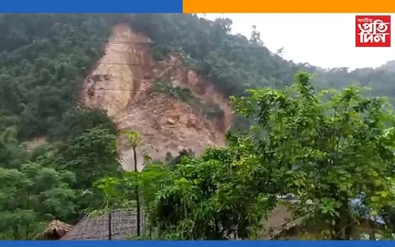 অৰুণাচলত জলপ্ৰলয়! পাহাৰ খহি পৰিল নদীত…  VIDEO