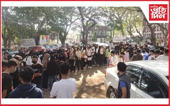 ৮০ শতাংশ পাঠদান অনলাইনত, পৰীক্ষা কিয় অফলাইনত ! প্ৰতিবাদী শিক্ষাৰ্থীক আৰক্ষীৰ লাঠি ছাৰ্জ…