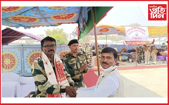 ধুবুৰীৰ ভাৰত-বাংলাদেশ সীমান্তত বি এছ এফৰ উদ্যোগত চিকিৎসা শিবিৰঃ বিভিন্ন সামগ্ৰী বিতৰণ….