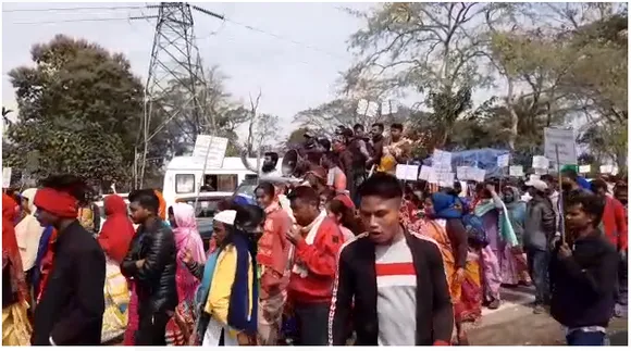 কাজিৰঙাত এনিমেল কৰিডৰৰ গইনা লৈ চলোৱা উচ্ছেদৰ বিৰুদ্ধে ৰাইজৰ প্ৰতিবাদ
