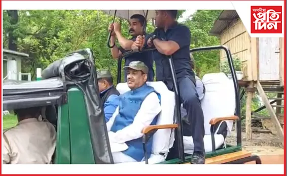 কাজিৰঙা ৰাষ্ট্ৰীয় উদ্যান ভ্ৰমণ কৰিলে লোক সভাৰ অধ্যক্ষ ওম বিৰলায়ে…
