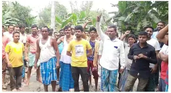 সৰুক্ষেত্ৰীত প্ৰতিবাদ;  ঠিকাদাৰৰ হেমাহিৰ বাবে জীয়াতু ভুগিছে ৰাইজে…