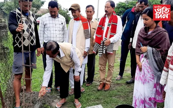 শতবৰ্ষ গৰকা ২৪২ নং মাতমৰা প্ৰাথমিক বিদ্যাল,এম এ চি অধ্যক্ষৰ পকী বেৰাৰ আধাৰশিলা- শ্ৰেণী কোঠা উদ্বোধন