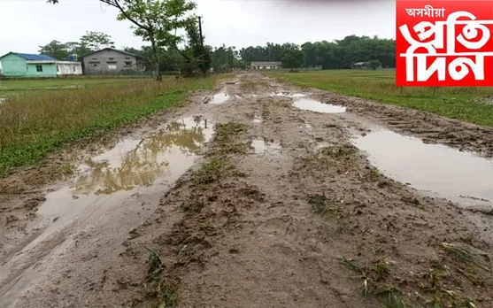 পথাৰ নহয় পথ হে! উন্নয়নৰ নমুনা এয়াই…