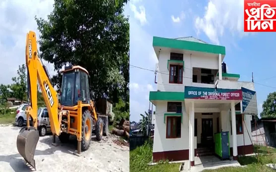 চিৰাঙত নৈৰ বুকুত অবৈধ খনন চলোৱা চক্ৰৰ বিৰুদ্ধে বন বিভাগৰ অভিযান