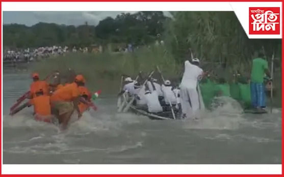 মানকাচৰৰ গোটাবাৰীত জিলা প্ৰশাসনৰ উদ্যোগত অমৃত মহোৎসৱক লৈ নাও খেল প্ৰতিযোগিতা