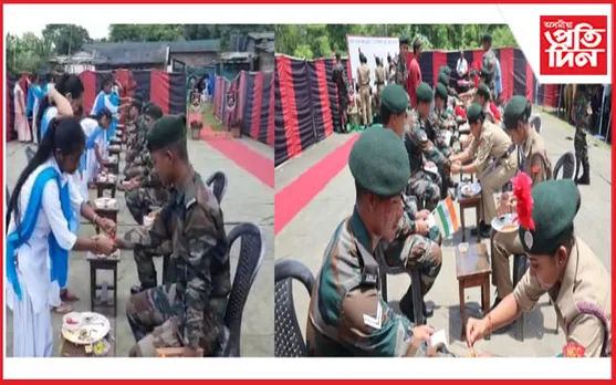 ব্যতিক্ৰমী ৰূপত কাকপথাৰস্থিত সেনা চাউনিত উদযাপন ৰাখীবন্ধন…