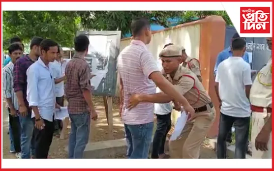 কটকটীয়া নিৰাপত্তা বেষ্টনীৰ মাজত দৰঙত পৰীক্ষা অনুষ্ঠিত…