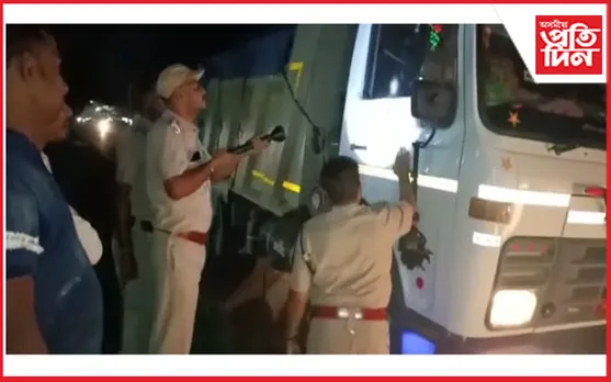 অভাৰলোডেড বালিভৰ্তি ডাম্পাৰ এৰি দিয়াক কেন্দ্ৰ কৰি হোজাইত ৰাইজৰ ক্ষোভ…