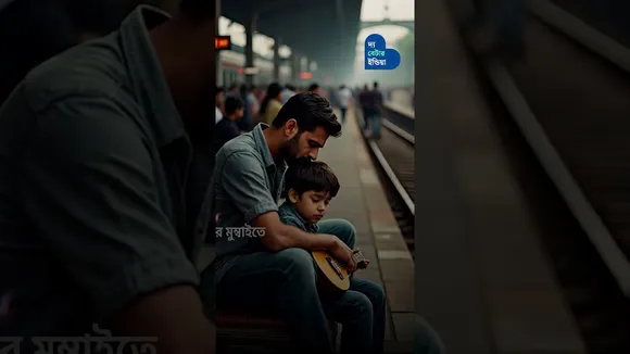 পার্কস্ট্রিটের রাস্তায় গিটার বাজিয়ে গান করে | 15 YO Talent Performing On Road