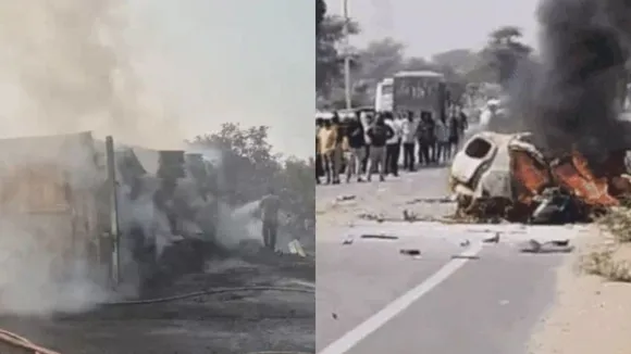 dausa-accident-delhi-mumbai-expressway-car-truck-crash-one-dead-two-injured