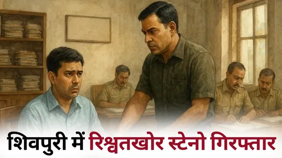 Shivpuri ADM Steno Rishwat Arrest land transfer hindi news