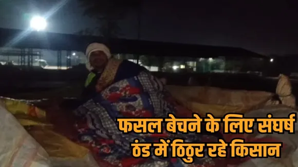 mp datia mandi farmers facing issues cold wave struggle for crop sale hindi news zvj