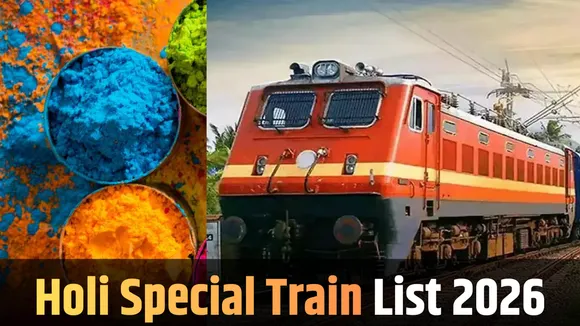 Holi Special Trains List 2026 Indian railways train time table schedule seat availability routes New Delhi Varanasi patna lucknow hindi zxc