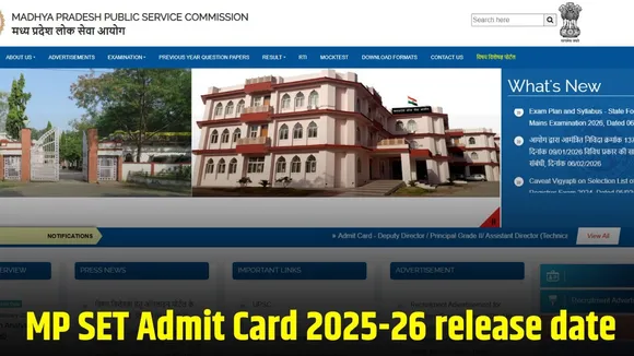 MP SET Admit Card 2025-26 release date haul ticket exam date 1 march assistant professor bharti hindi zxc